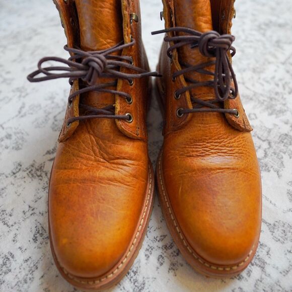 Limited Rancourt & Co. Brown Leather Moc-Toe Boots - Men's 8D - Picture 4 of 8